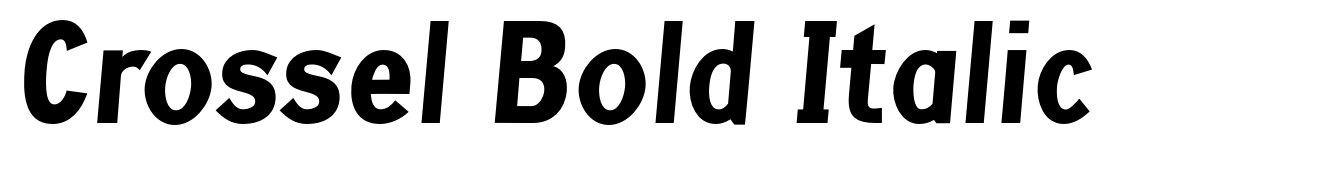 Crossel Bold Italic